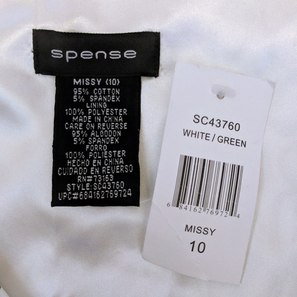 NWT Spense Green V Neck Dress - Picture 6 of 7
